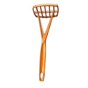 Vintage Foley ORANGE Heat Resistant Nylon Potato Masher Ricer 9.5”